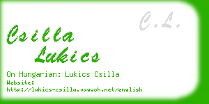 csilla lukics business card